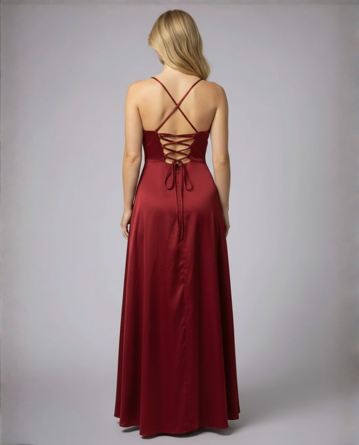 Floral Maxi Dress for Women - Elegant Long Dress with Leg Slit for Summer Events 1