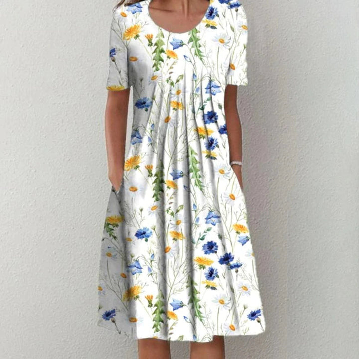 Floral Midi Dress for Women | Casual A-Line Style 0