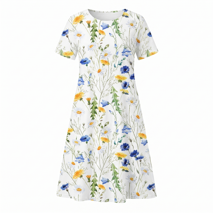 Floral Midi Dress for Women | Casual A-Line Style 1