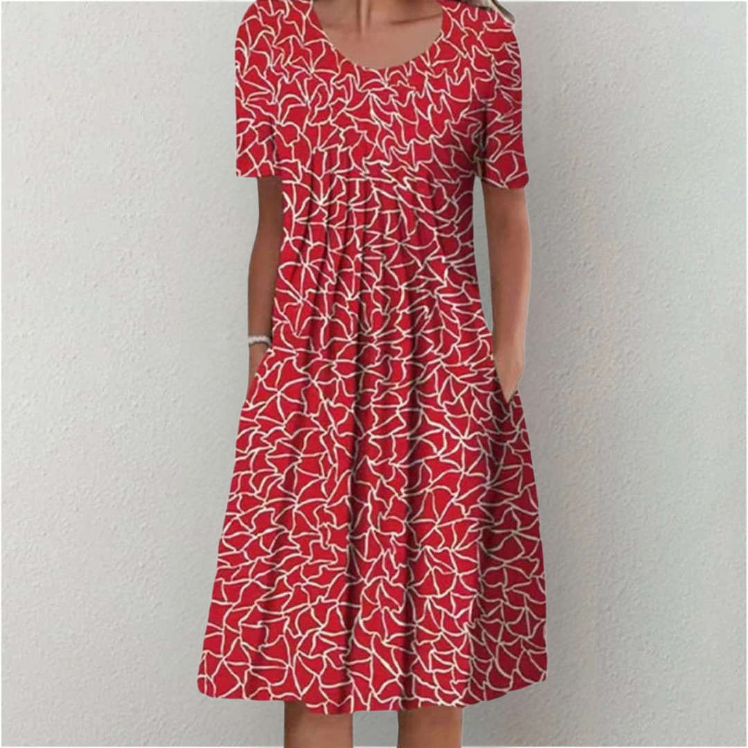 Floral Midi Dress for Women | Casual A-Line Style 10