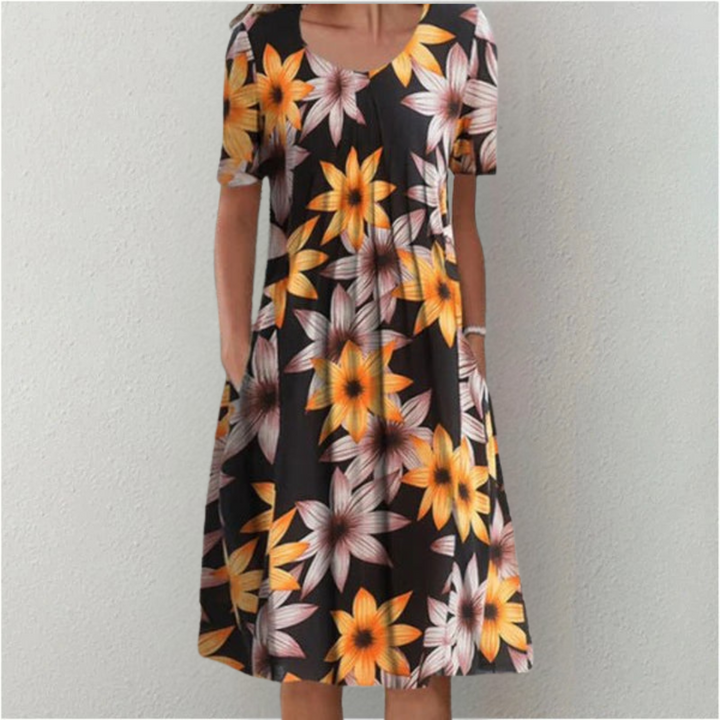 Floral Midi Dress for Women | Casual A-Line Style 13