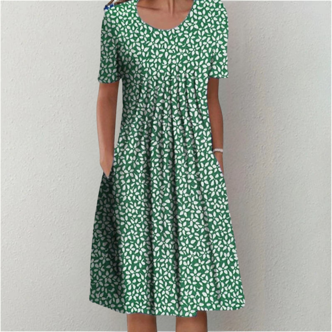 Floral Midi Dress for Women | Casual A-Line Style 14