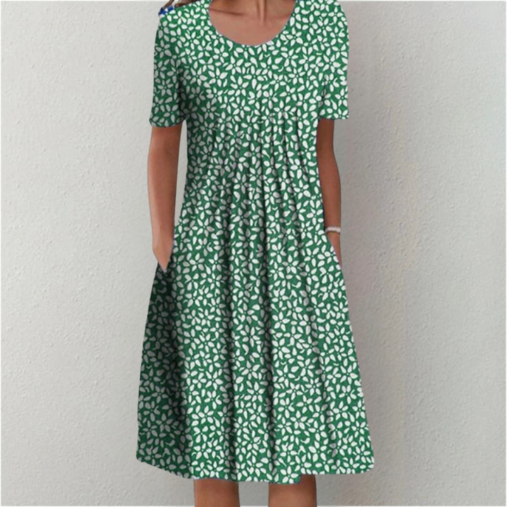 Floral Midi Dress for Women | Casual A-Line Style 14
