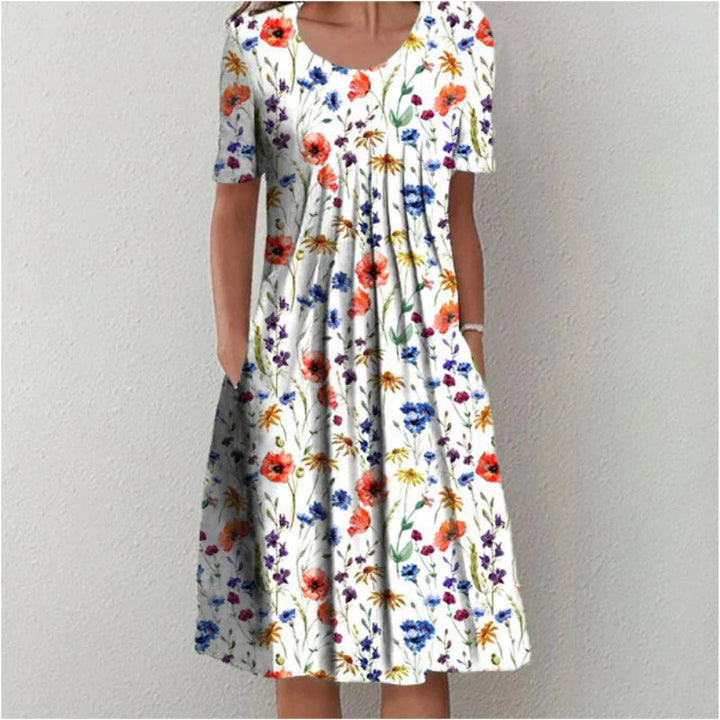 Floral Midi Dress for Women | Casual A-Line Style 6