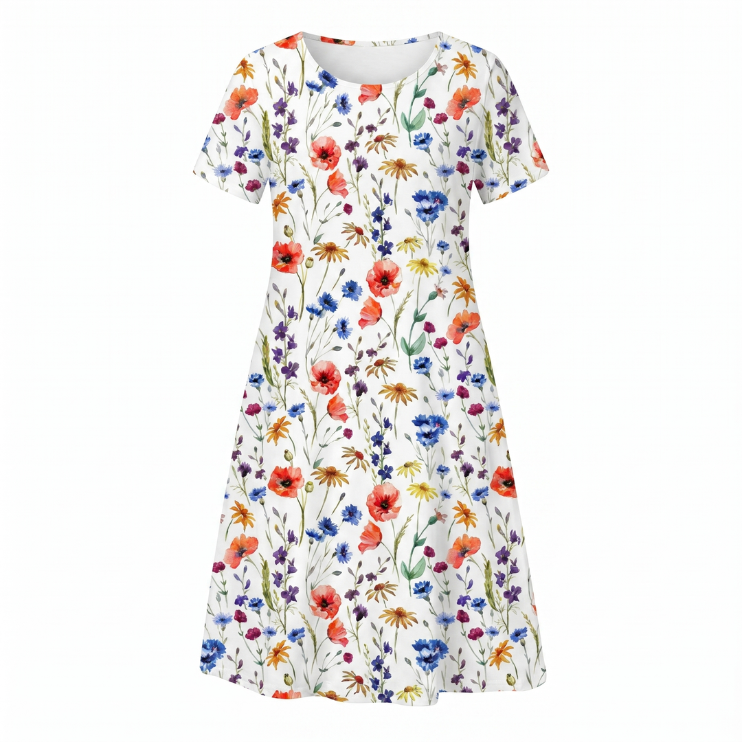 Floral Midi Dress for Women | Casual A-Line Style 7