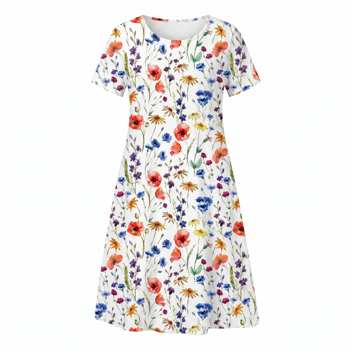 Floral Midi Dress for Women | Casual A-Line Style 7
