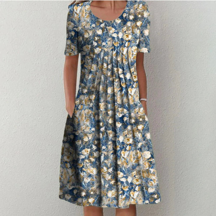 Floral Midi Dress for Women | Casual A-Line Style 8