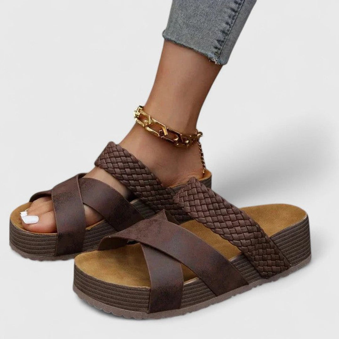 Hannah | Women's Comfortable Sandals Orthopedic Platform Cross Strap Summer Sandals 0