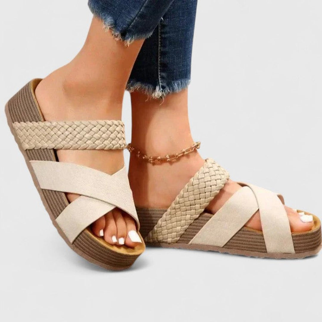 Hannah | Women's Comfortable Sandals Orthopedic Platform Cross Strap Summer Sandals 3