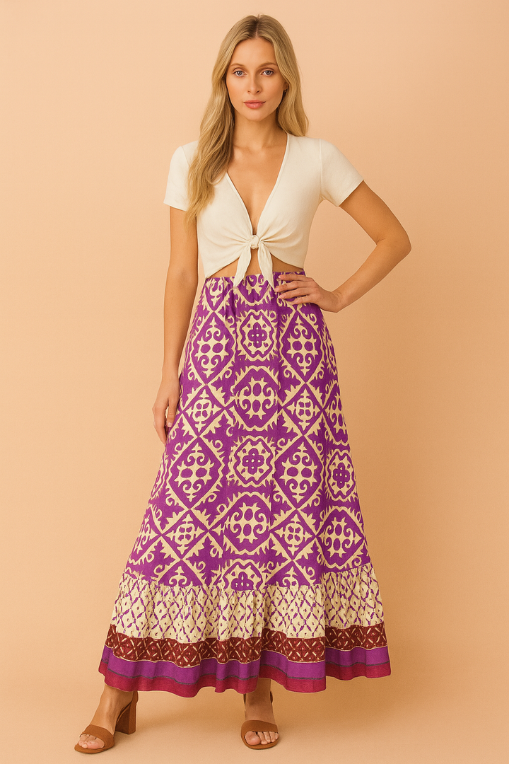 Izzy | Long Summer Skirt in Retro Boho Style 1