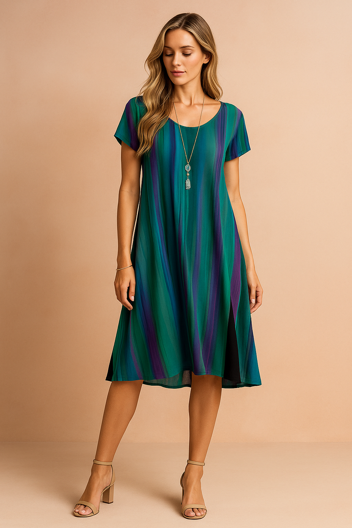 Jenny | Flowy Boho Dress with Gradient Effect 0