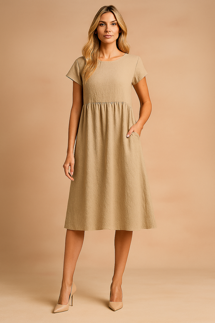 Judy | Airy Midi Basic Summer Dress 0