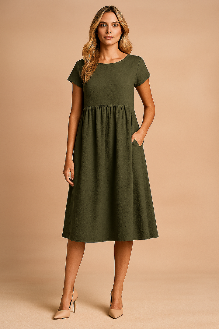Judy | Airy Midi Basic Summer Dress 1