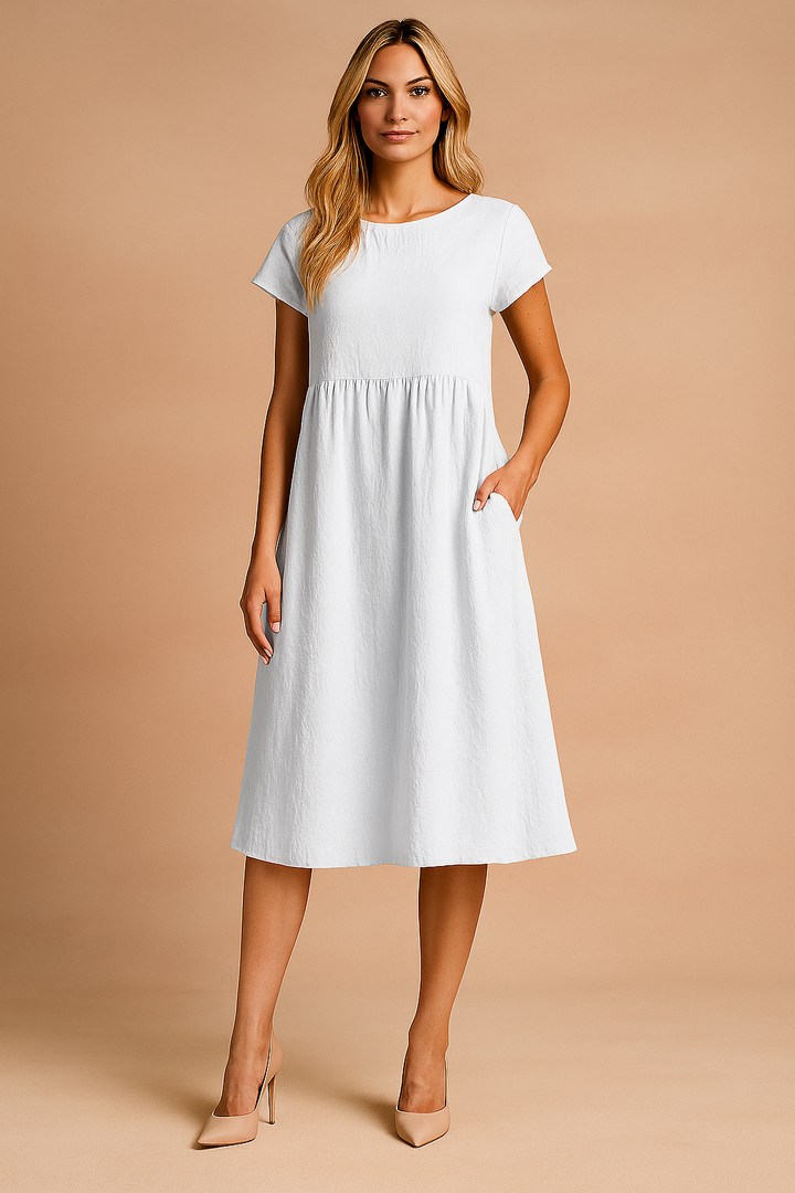 Judy | Airy Midi Basic Summer Dress 6