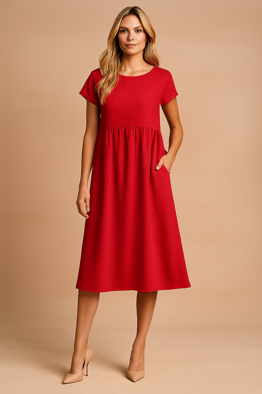 Judy | Airy Midi Basic Summer Dress 7