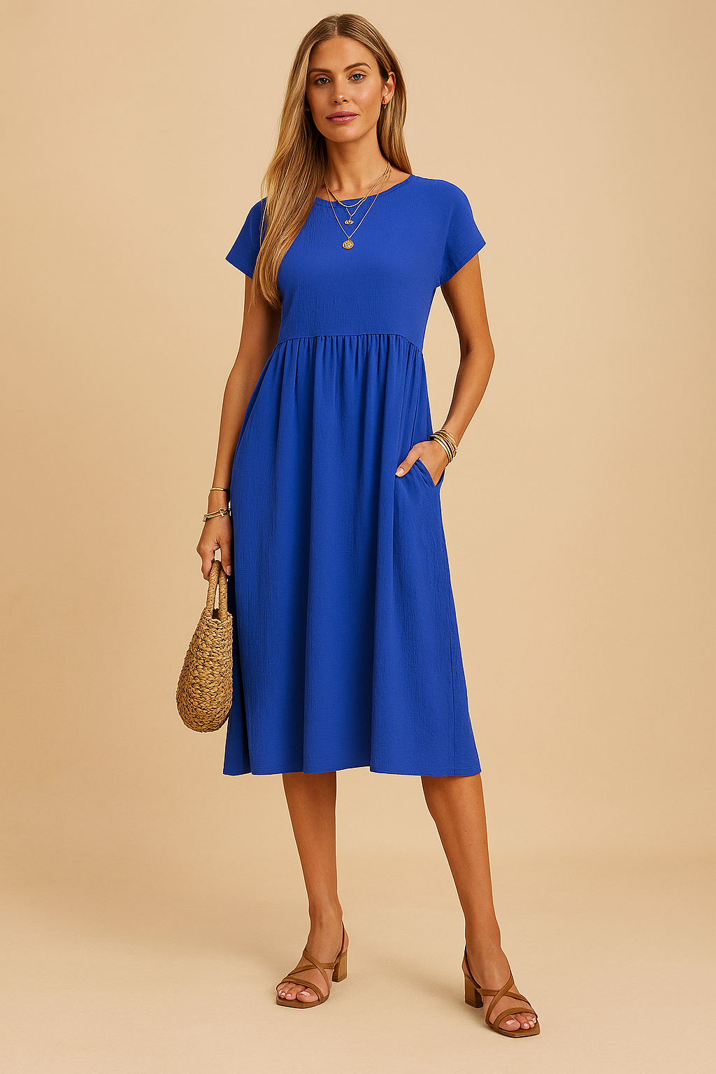 Judy | Airy Midi Basic Summer Dress 8