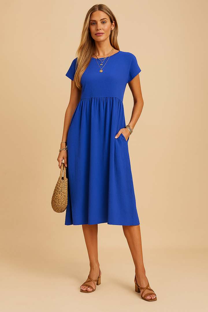 Judy | Airy Midi Basic Summer Dress 8