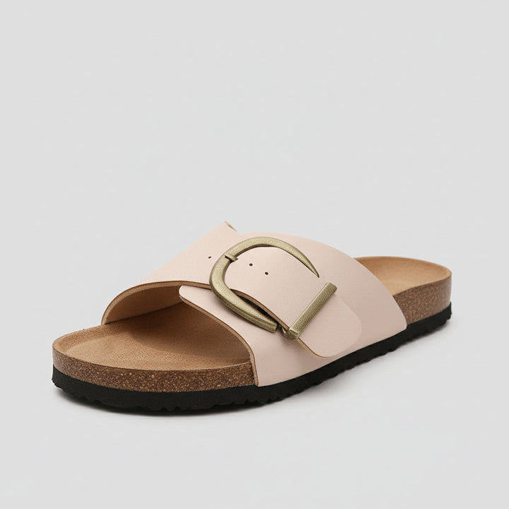 Katharina | Women's Comfortable Sandals Wide Strap Buckle Slip-On Flat Sandals 3