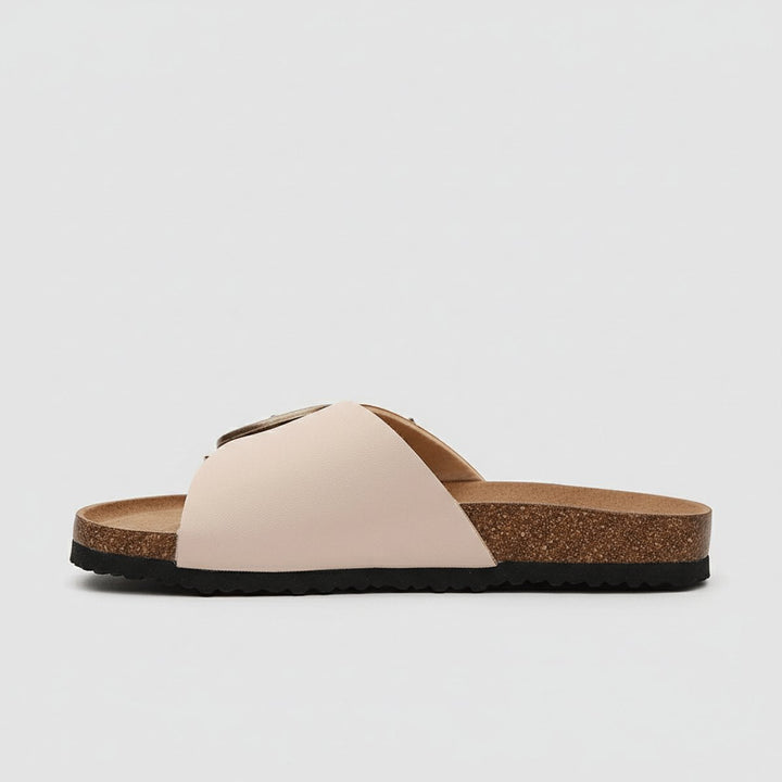 Katharina | Women's Comfortable Sandals Wide Strap Buckle Slip-On Flat Sandals 5