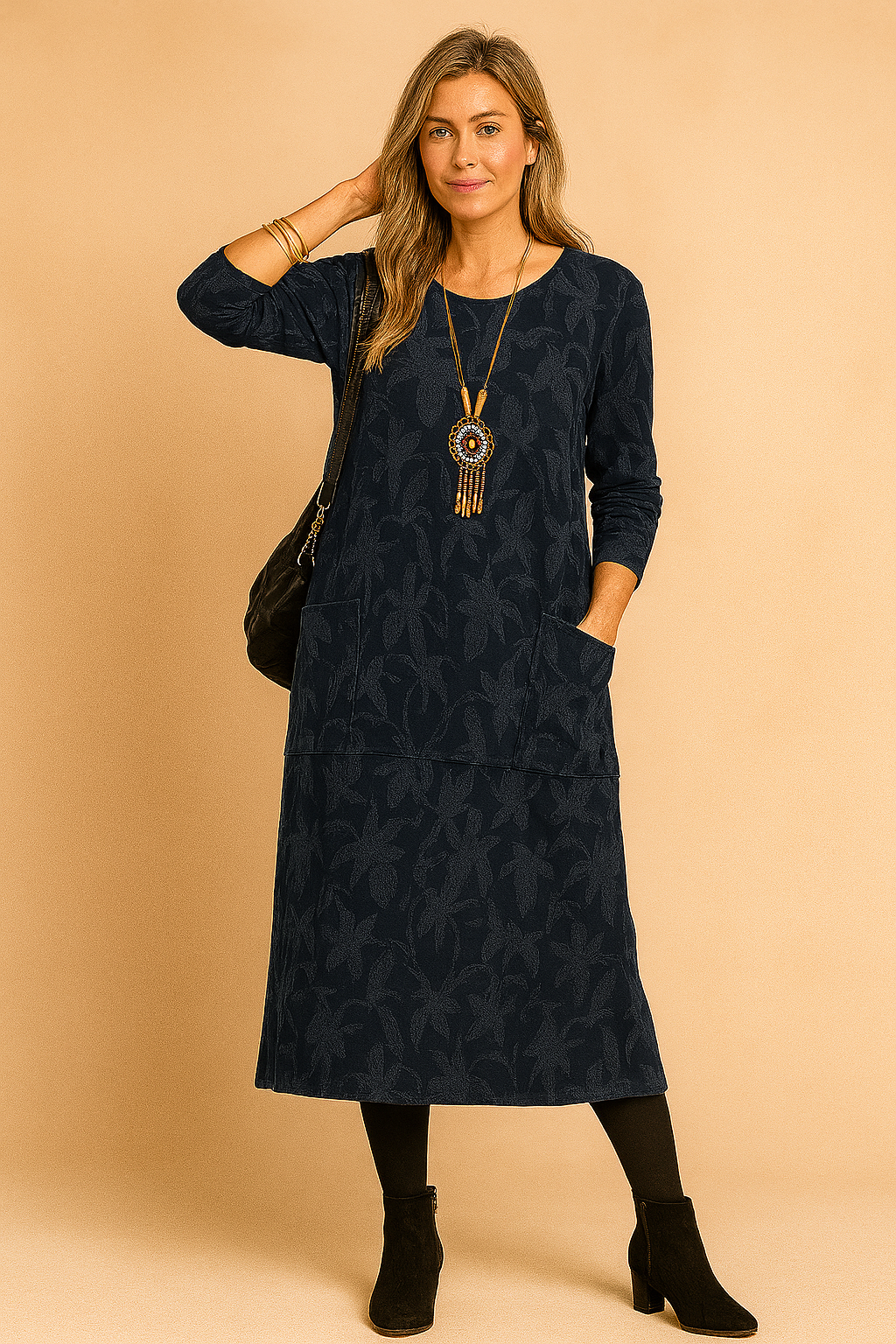 LEAH | Elegant Winter Dress with Pockets 1