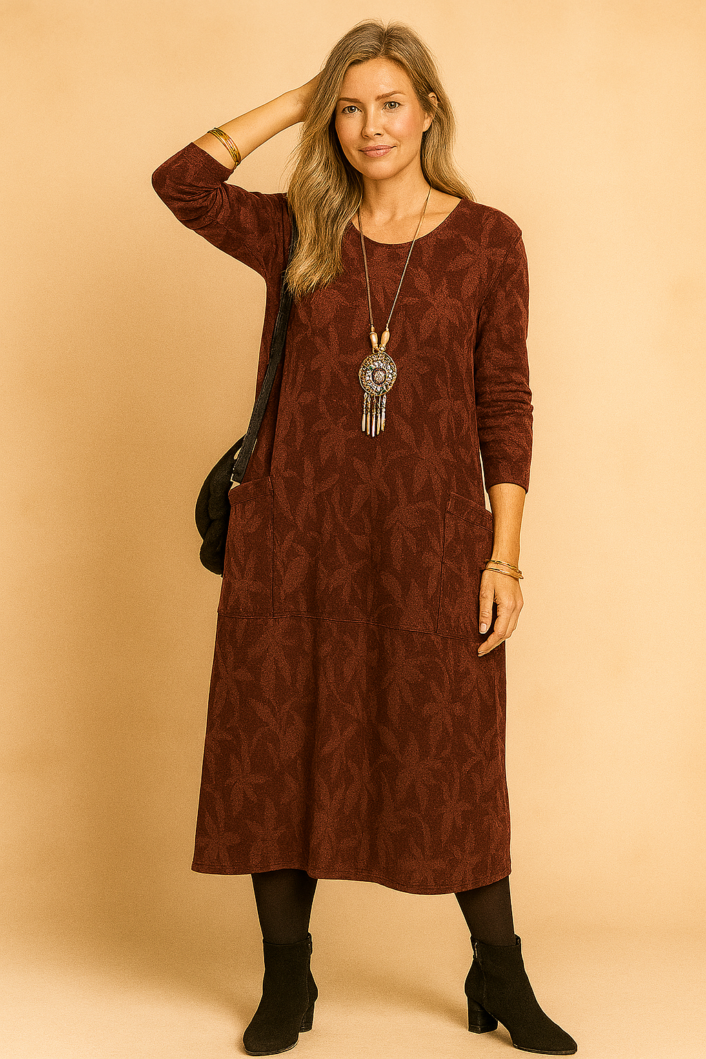 LEAH | Elegant Winter Dress with Pockets 3