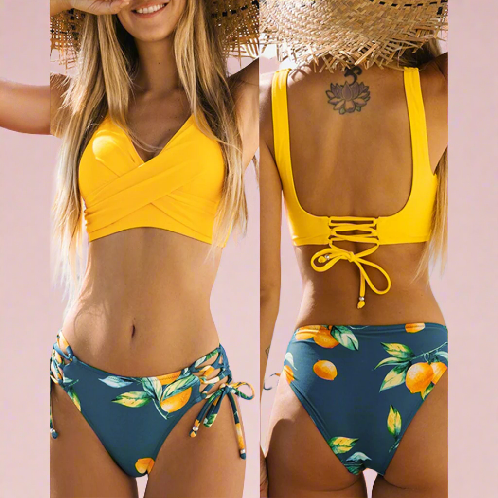 Lena | Tie-up bikini with wrap top 6