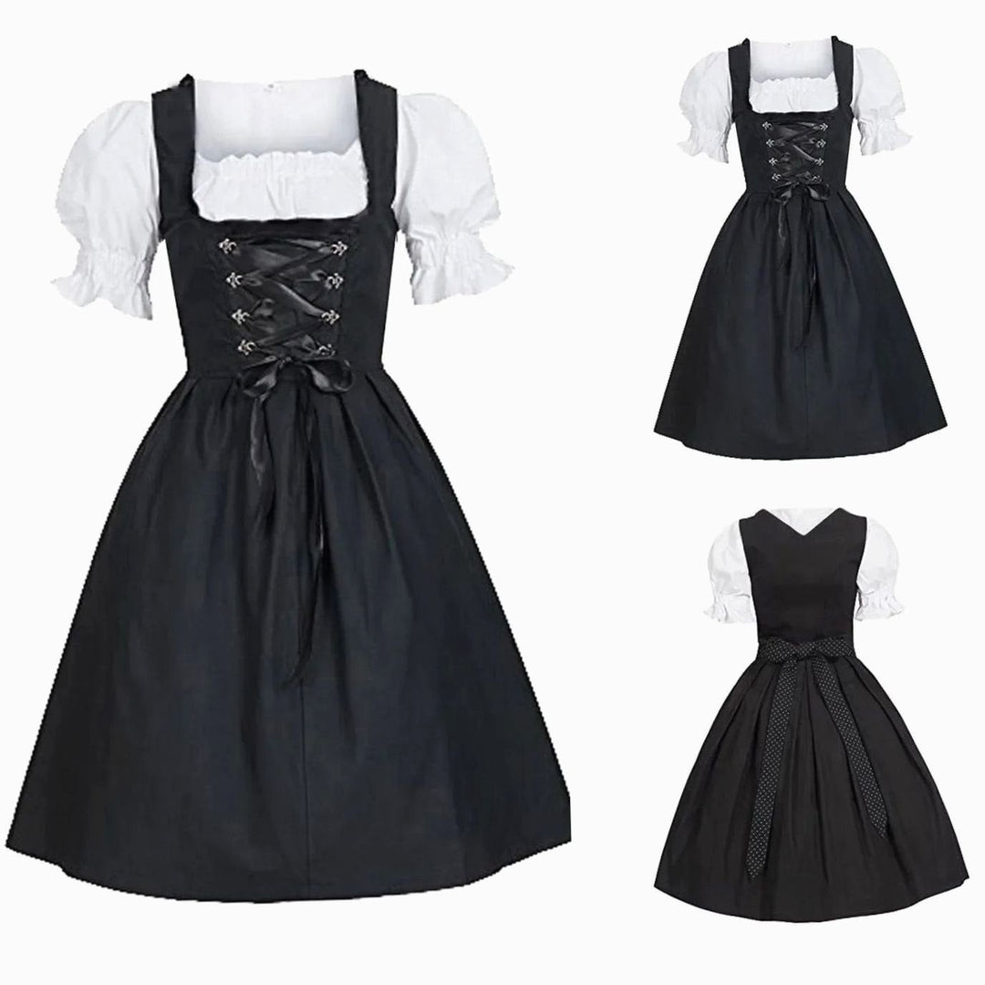 Lena | Women's Oktoberfest Dirndl Dress Traditional Dress Lace-up Midi 1