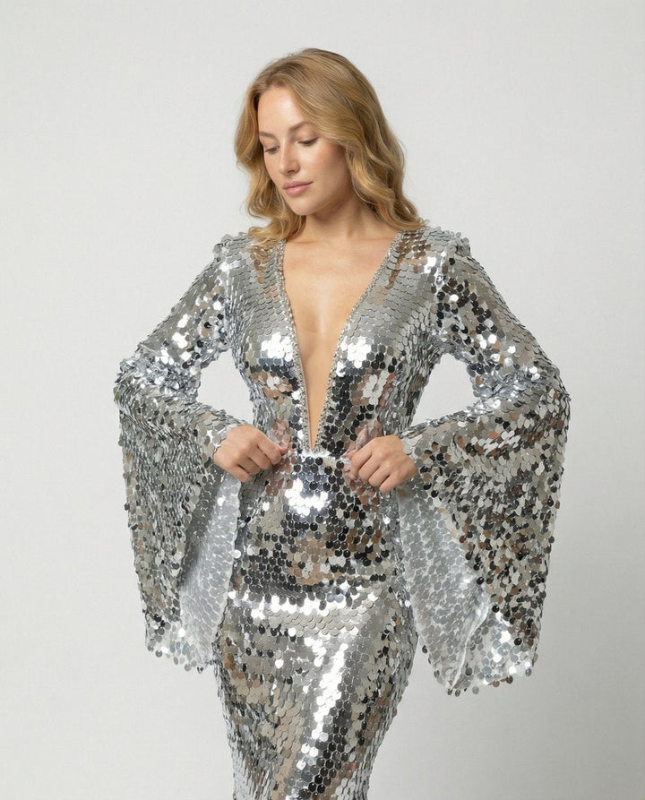 Lena | Women's Sequin Party Dress Evening Dress Sparkling Festive 0
