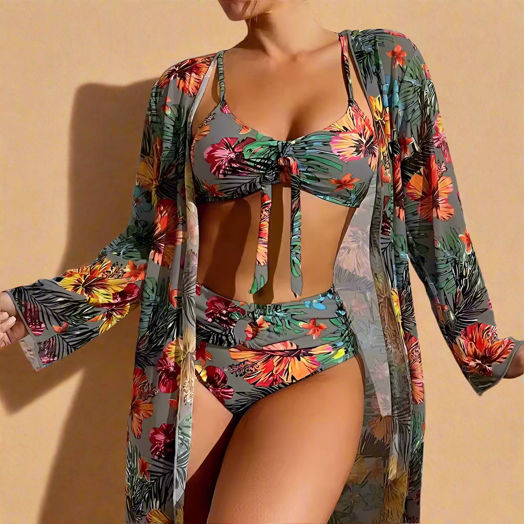 Leticia | Floral Cover-Up Swimsuit 10