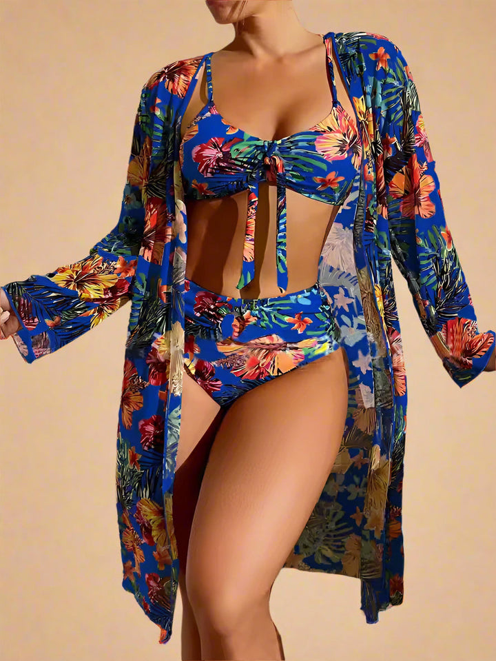 Leticia | Floral Cover-Up Swimsuit 11