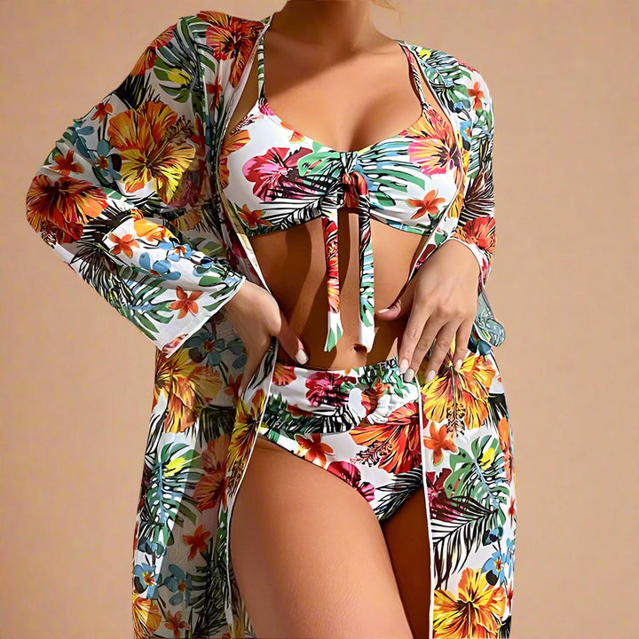 Leticia | Floral Cover-Up Swimsuit 4