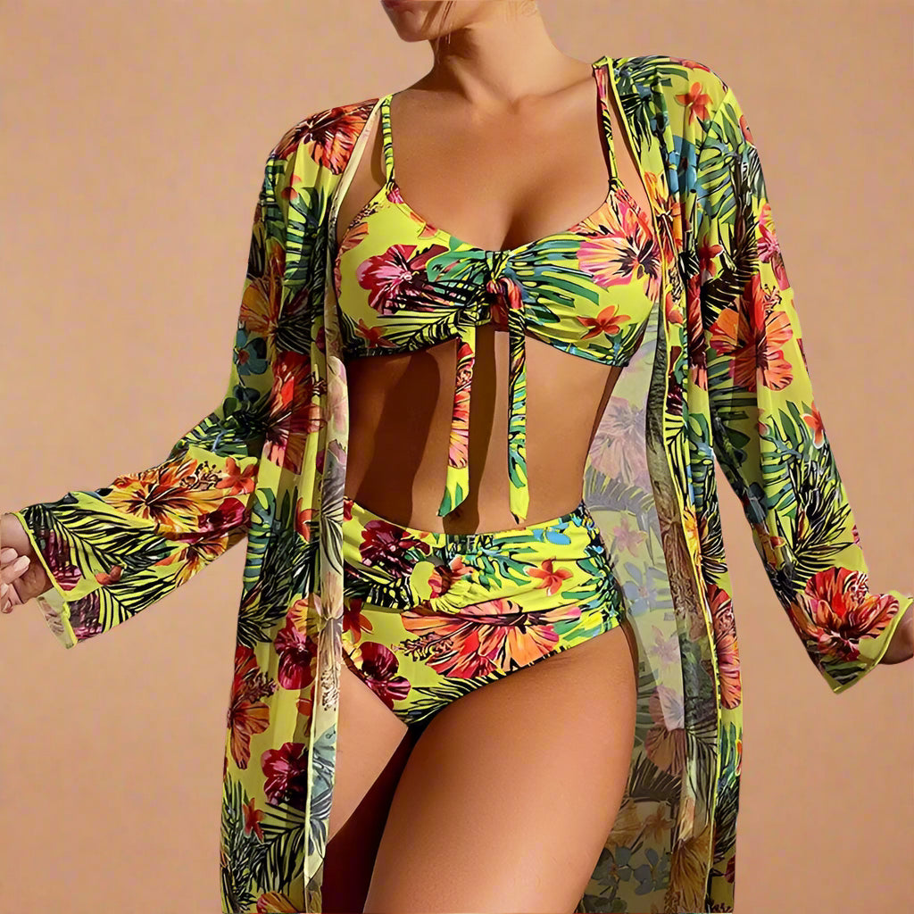 Leticia | Floral Cover-Up Swimsuit 6