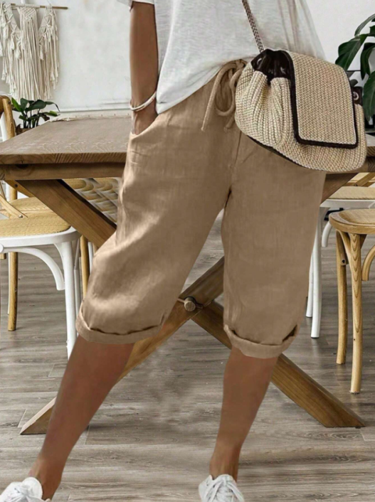 Lightweight Women's Summer Shorts with Adjustable Drawstring 0