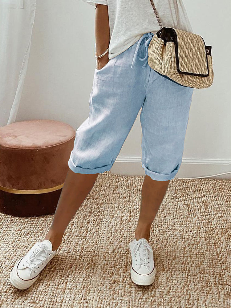 Lightweight Women's Summer Shorts with Adjustable Drawstring 1