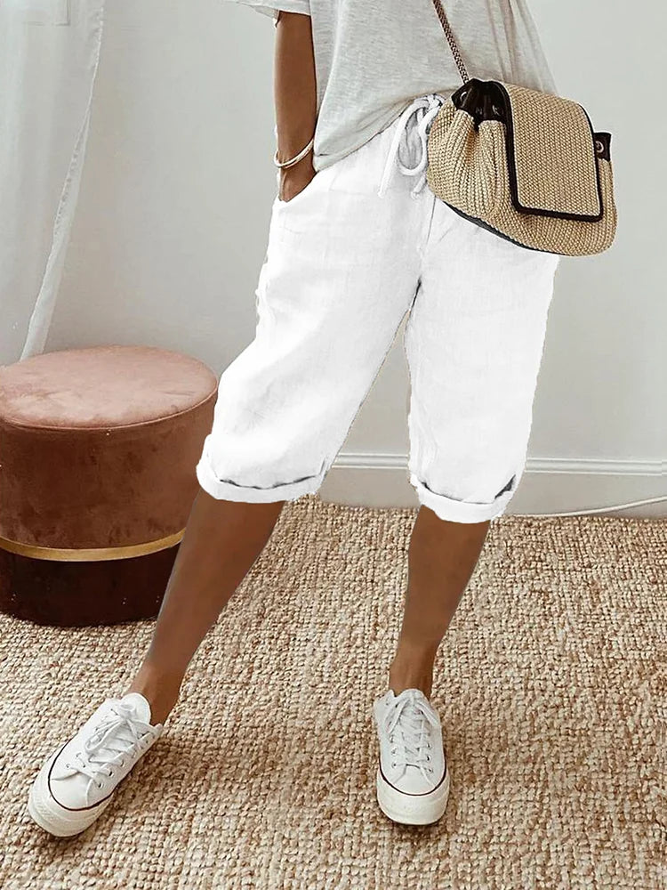 Lightweight Women's Summer Shorts with Adjustable Drawstring 2