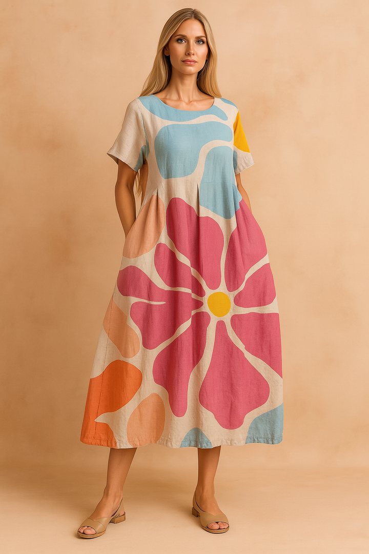 Lottie | Flowy Floral Boho Dress 0