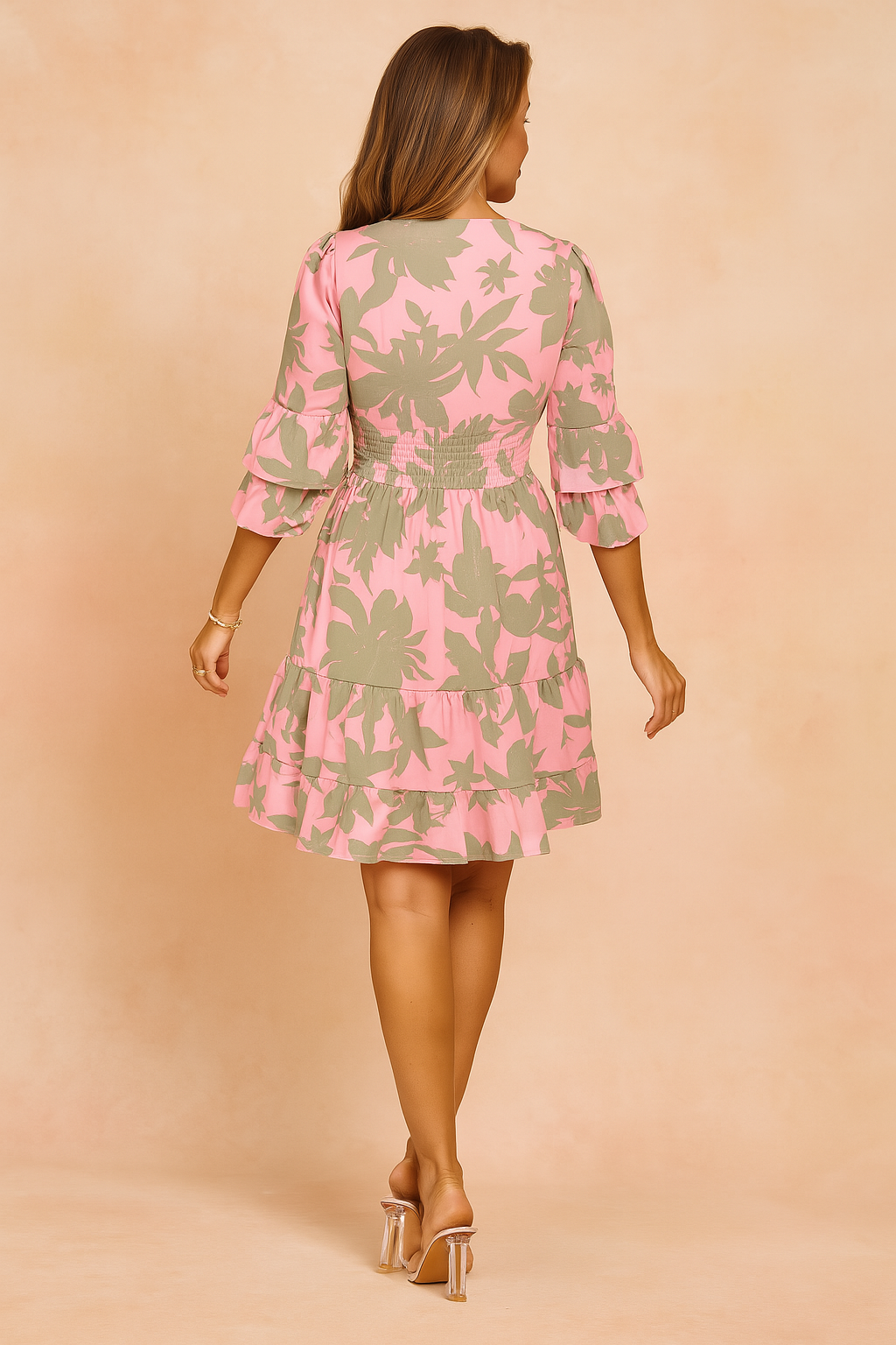 MARBELLA | Elegant Pink Midi Summer Dress 1