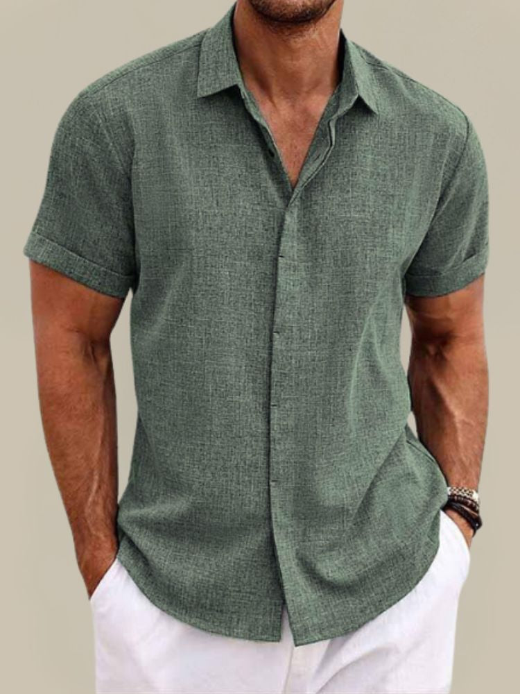 Men's Breathable Short Sleeve Shirt for Summer Casual Wear 7