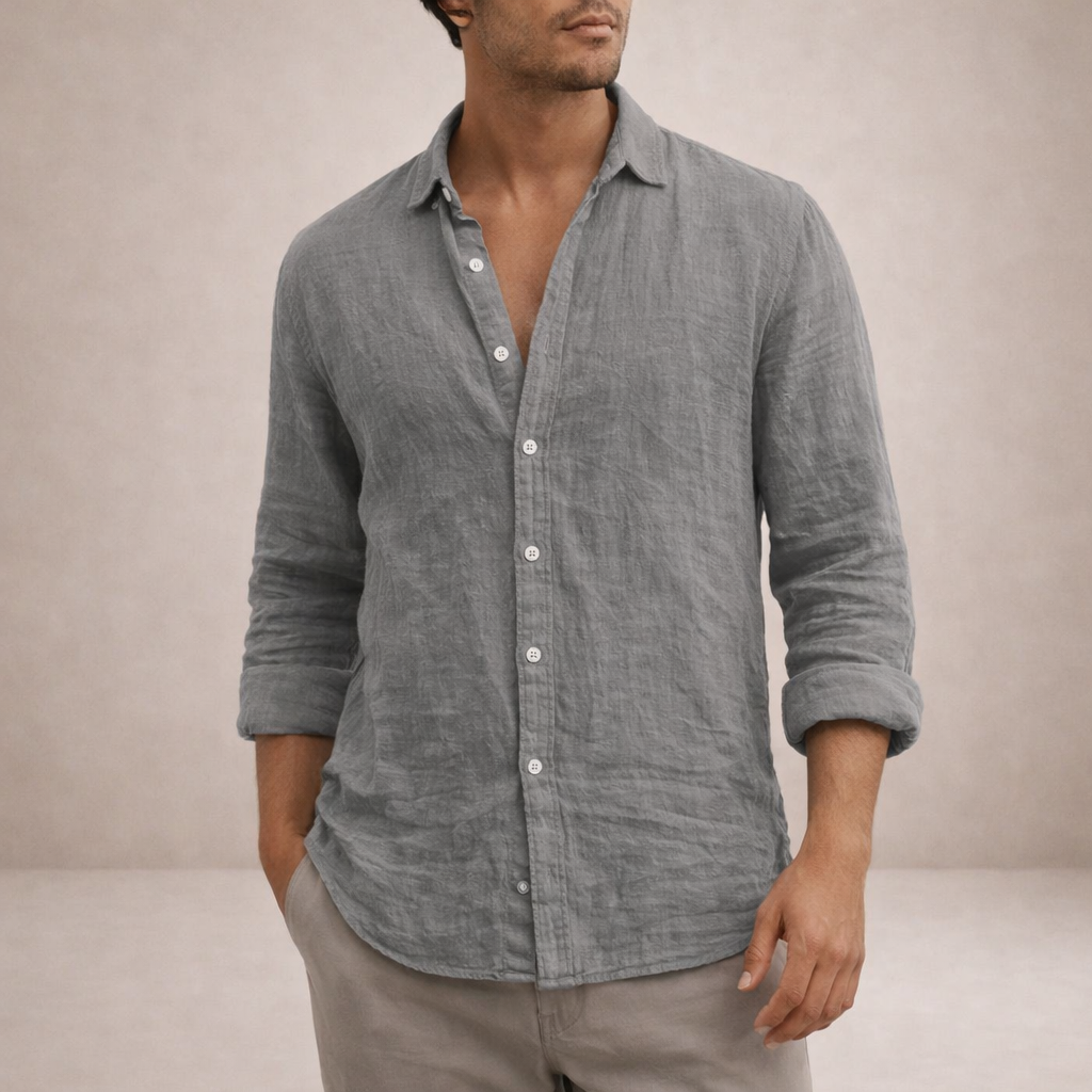 Men's Casual Button Down Shirt for Warm Weather - Relaxed Fit 0