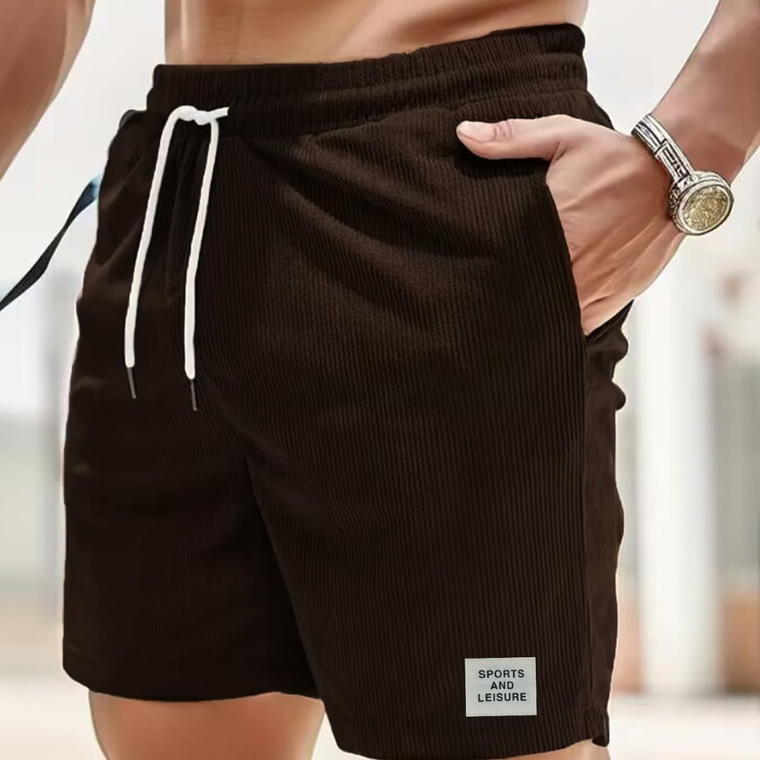 Men's Casual Corduroy Shorts with Drawstring Relaxed Fit 15