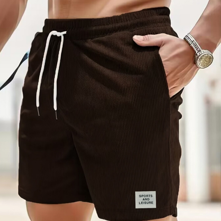 Men's Casual Corduroy Shorts with Drawstring Relaxed Fit 15