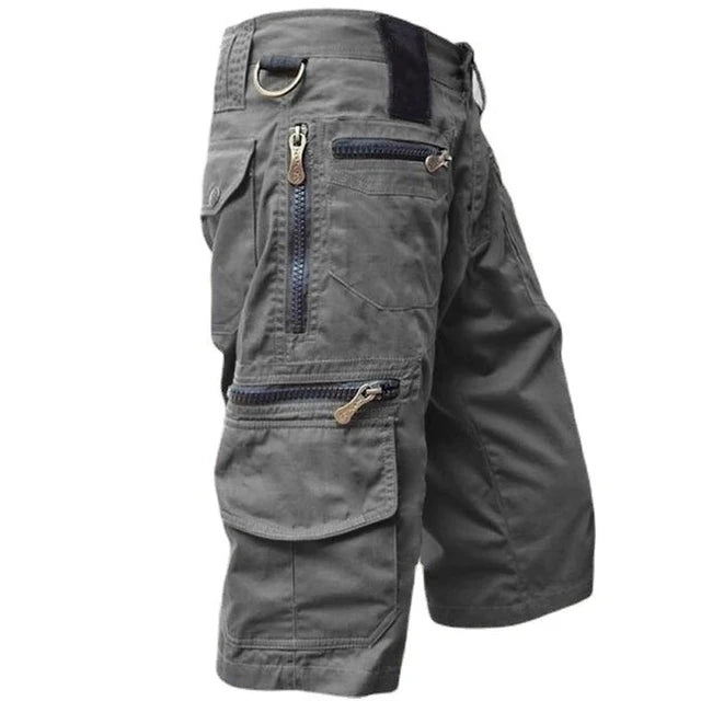 Men's Multi Pocket Cargo Shorts for Outdoor Utility and Comfort 0