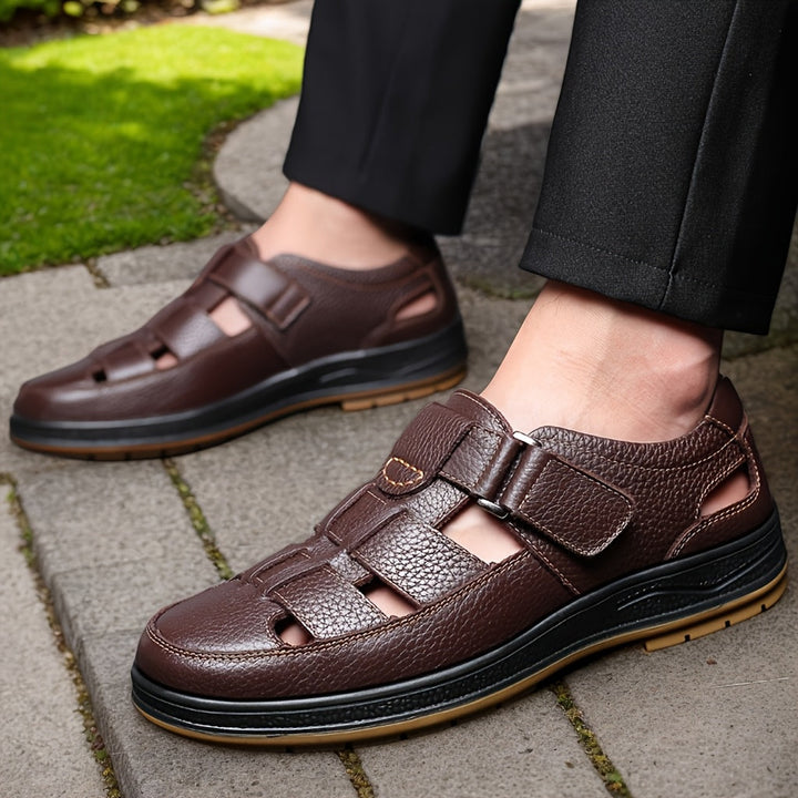 Men's Orthopedic Closed Toe Sandals with Arch Support for Summer Comfort 4