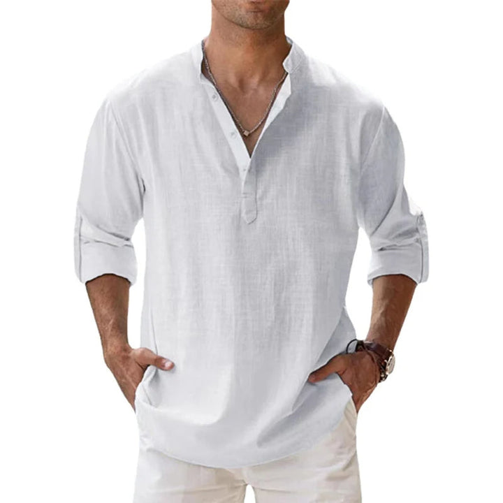 Men's Relaxed Fit Henley Shirt for Summer - Lightweight Button Neck Top 3