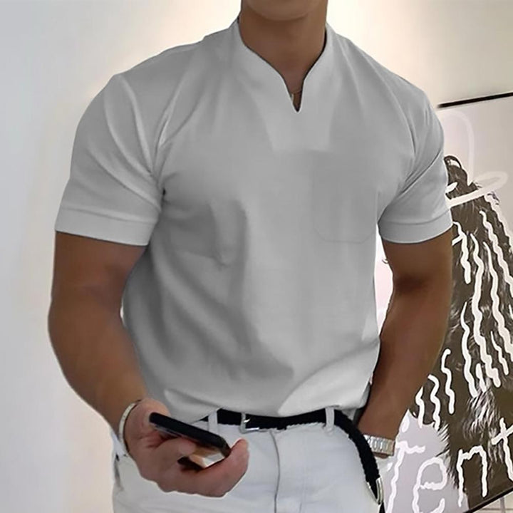 Men's Short Sleeve V-Neck T-Shirt for Smart Casual Style 3