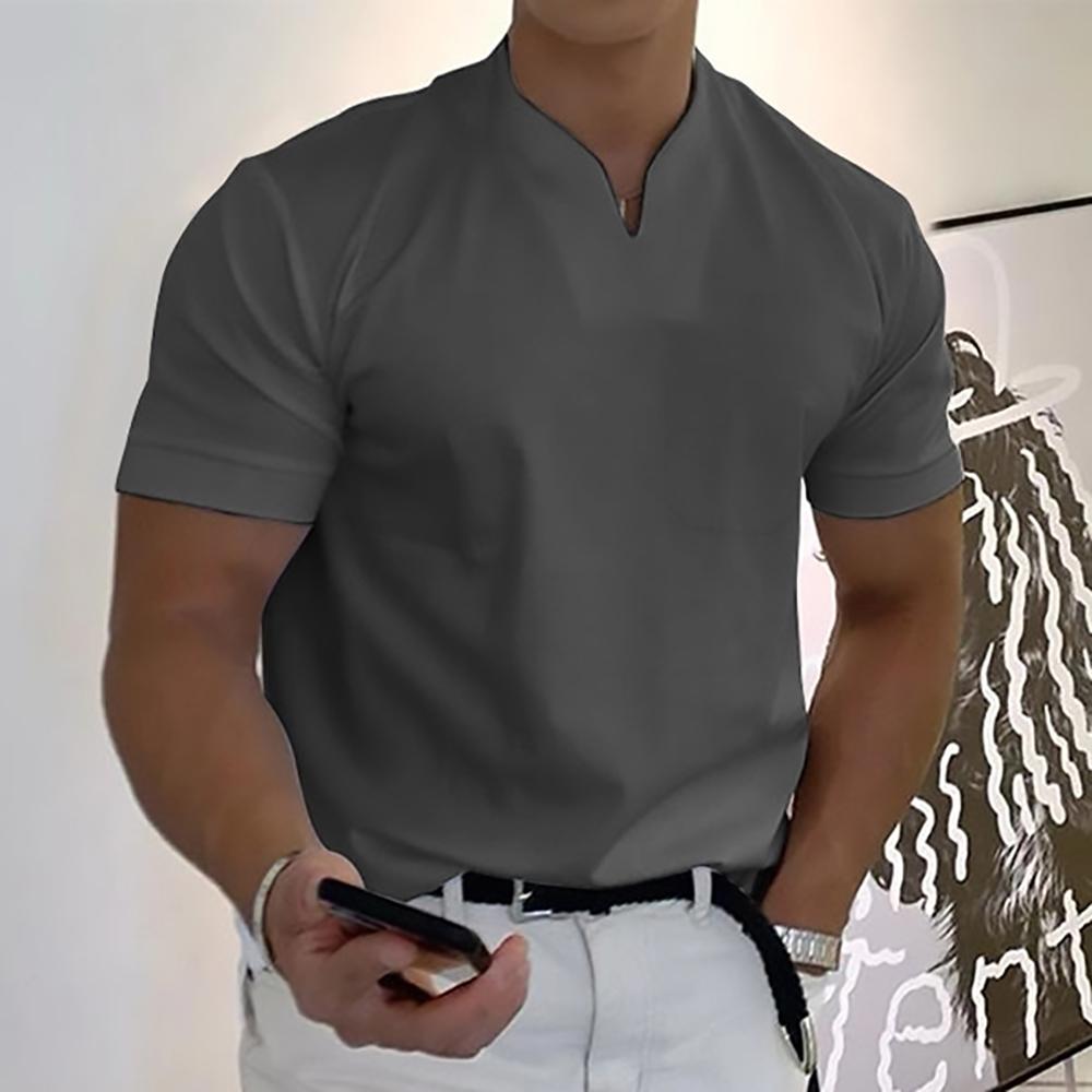 Men's Short Sleeve V-Neck T-Shirt for Smart Casual Style 6