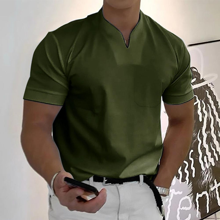 Men's Short Sleeve V-Neck T-Shirt for Smart Casual Style 7
