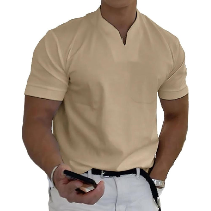 Men's Short Sleeve V-Neck T-Shirt for Smart Casual Style 8