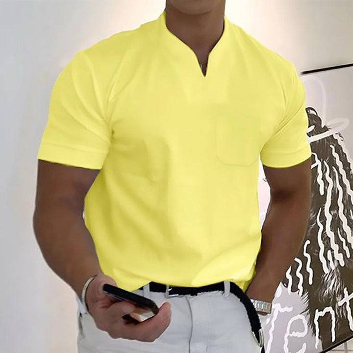 Men's Short Sleeve V-Neck T-Shirt for Smart Casual Style 9