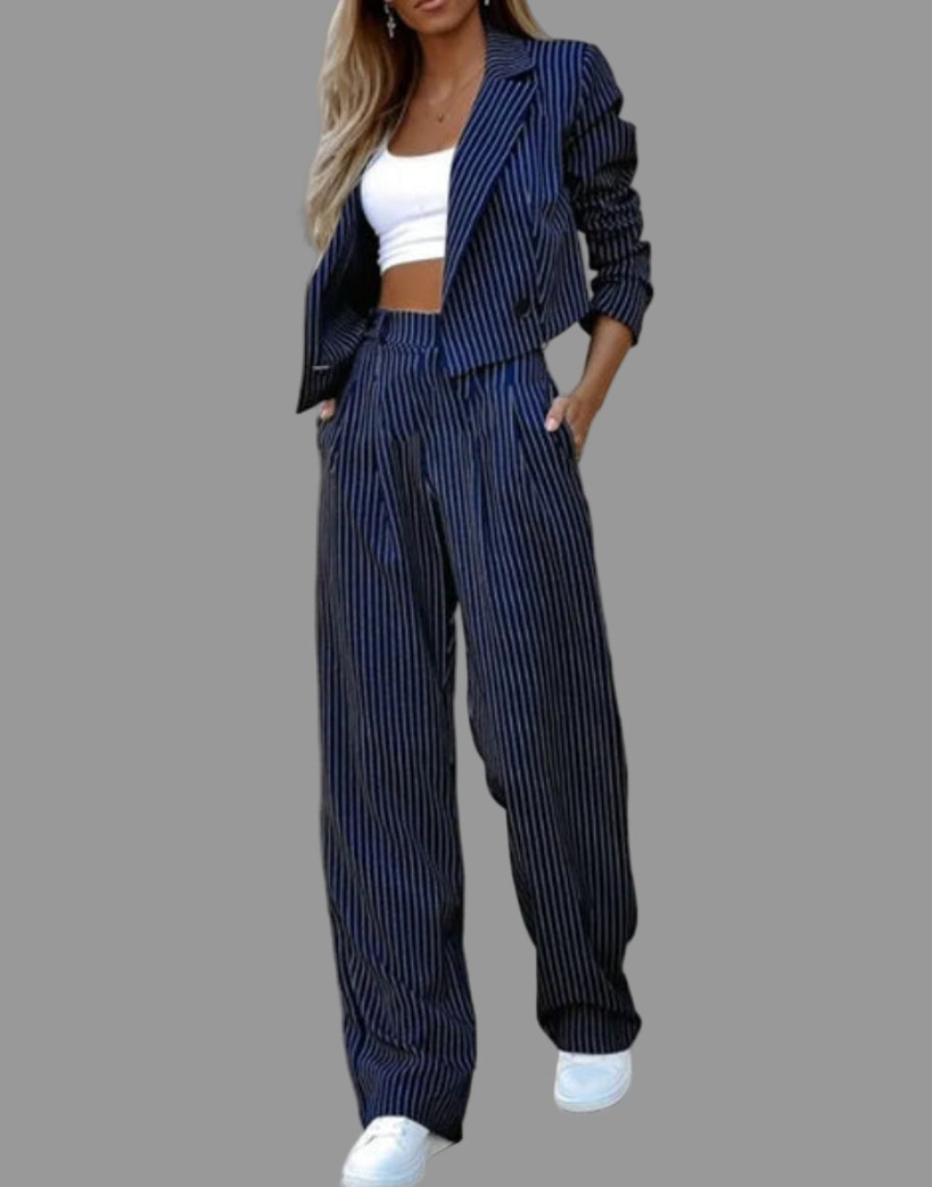 Modern Women's Suit Set - Stylish Office & Evening Wear, Elegant Jacket & Comfortable Trousers, Versatile Fashion Ensemble 0